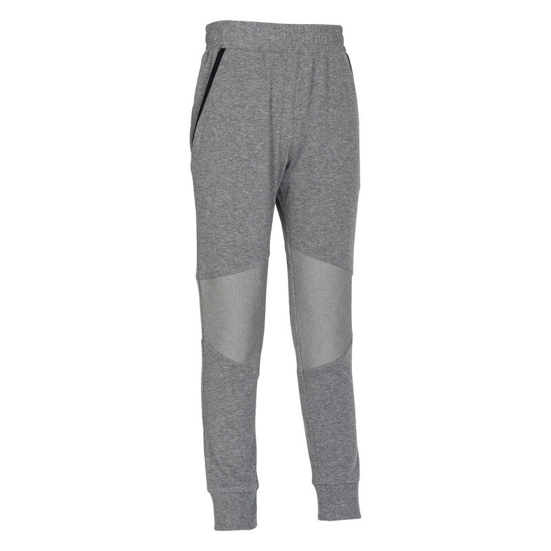 Boys' Wide Light Breathable Cotton Gym Bottoms 500 - Grey