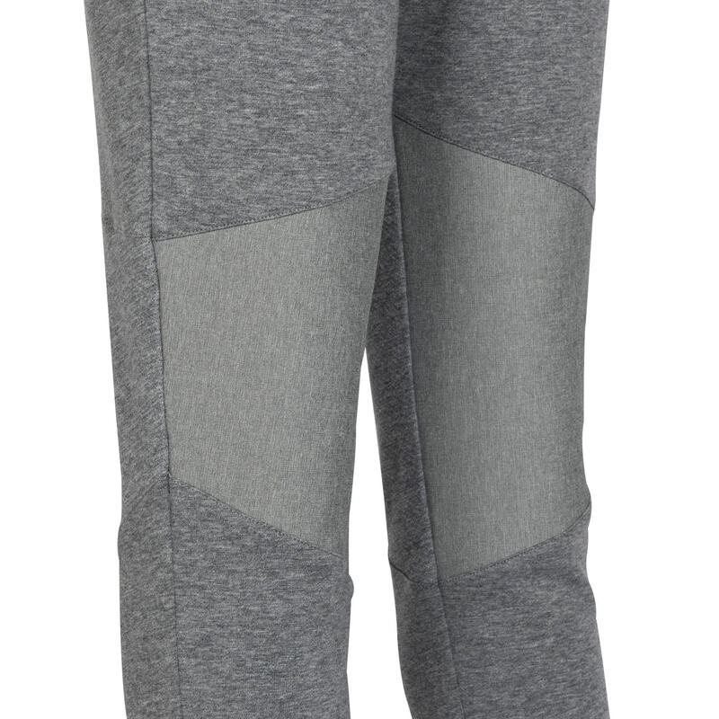 Boys' Wide Light Breathable Cotton Gym Bottoms 500 - Grey