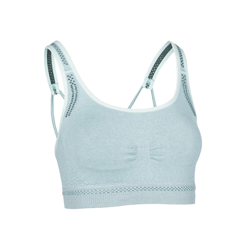 BRASSIERE YOGA DOUX SANS COUTURES VERT PALE