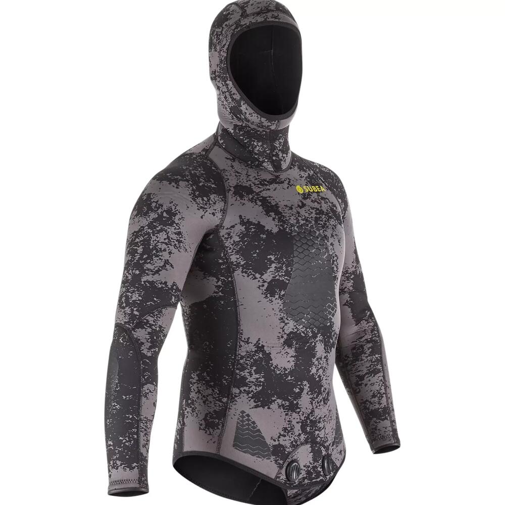 SUBEA NEOPRENJACKE SPF 500 CAMOUFLAGE SCHWARZ