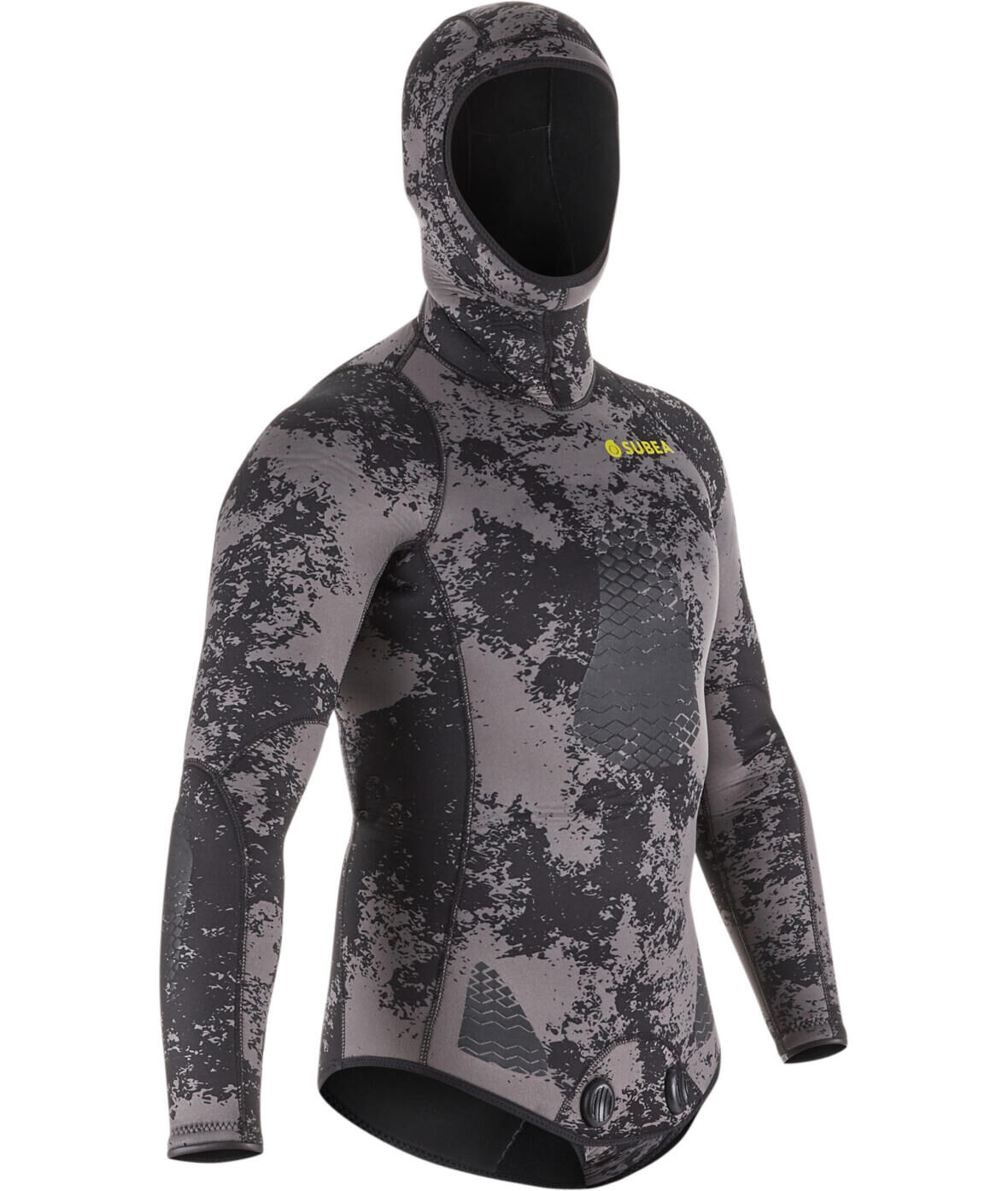 SUBEA Veste chasse camo noir SPF 500 PE19 AH19