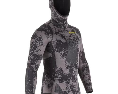 SUBEA NEOPRENJACKE SPF 500 CAMOUFLAGE SCHWARZ