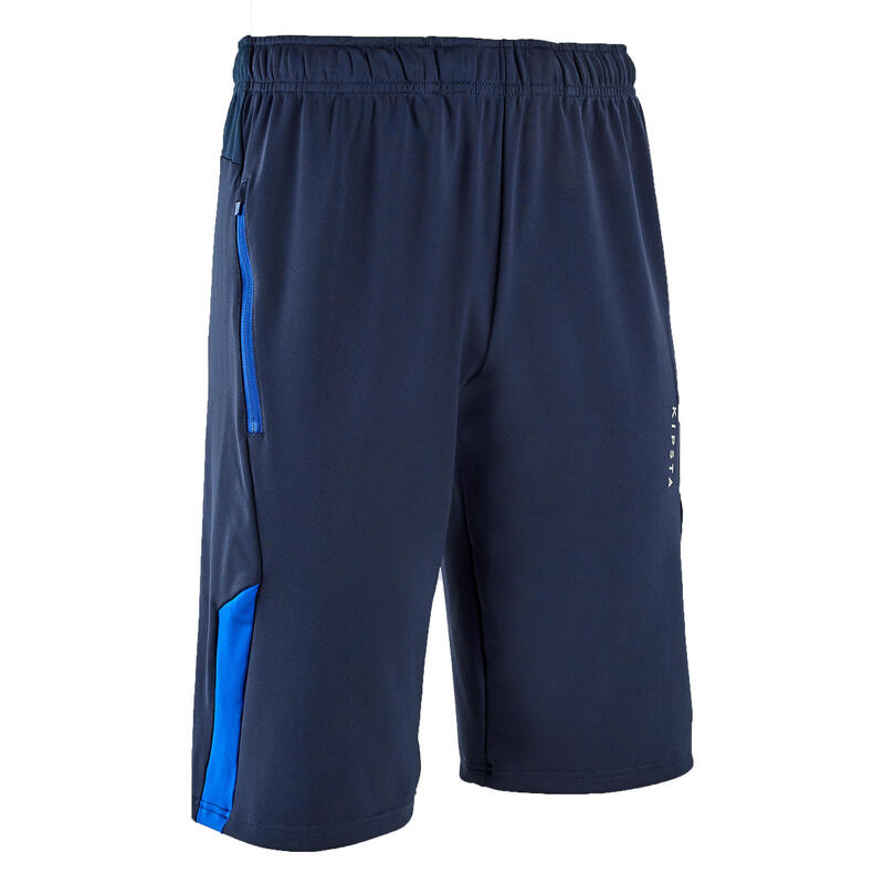 Pantaloncini lunghi calcio T500 blu