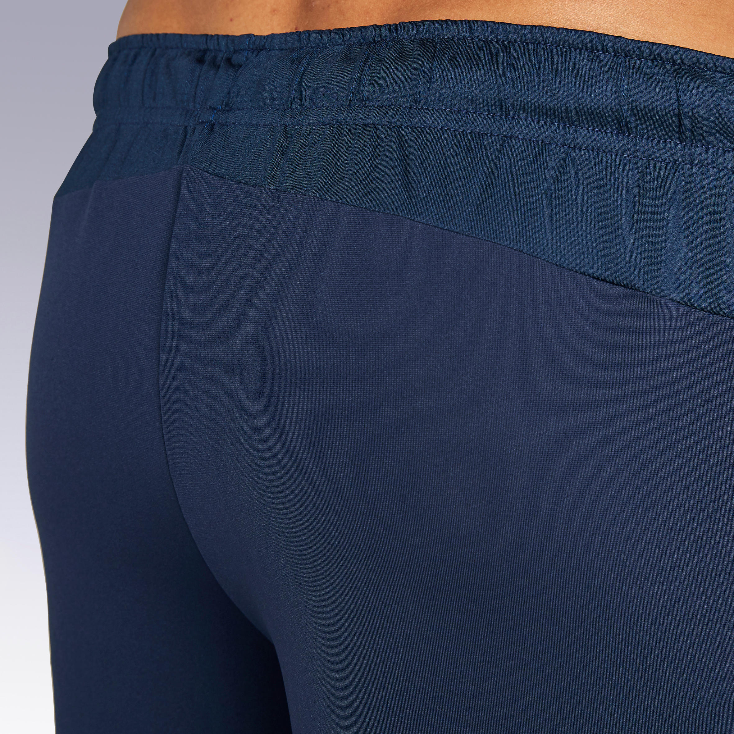 Adult Long Football Shorts T500 - Dark Blue 8/12
