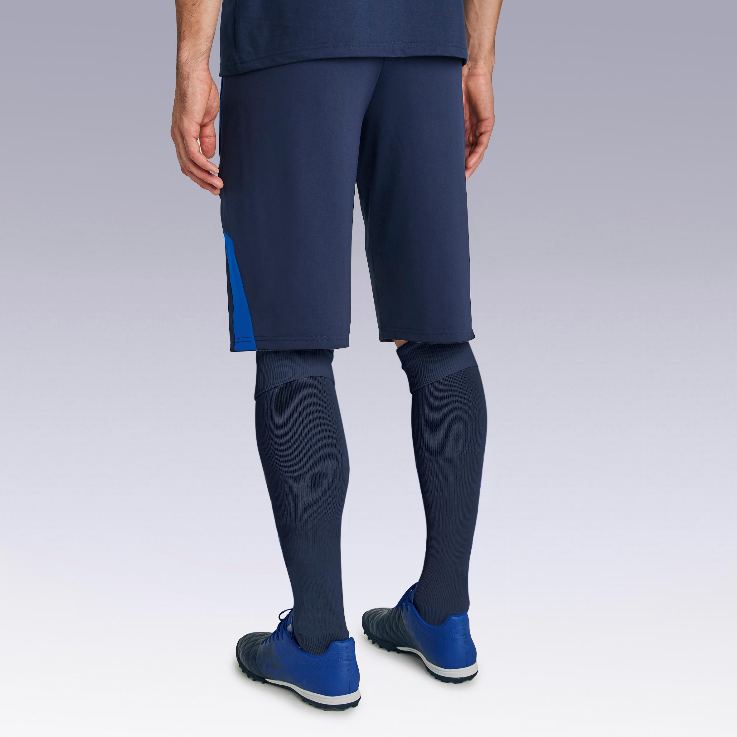 Adult Long Football Shorts T500 - Dark Blue 3/12