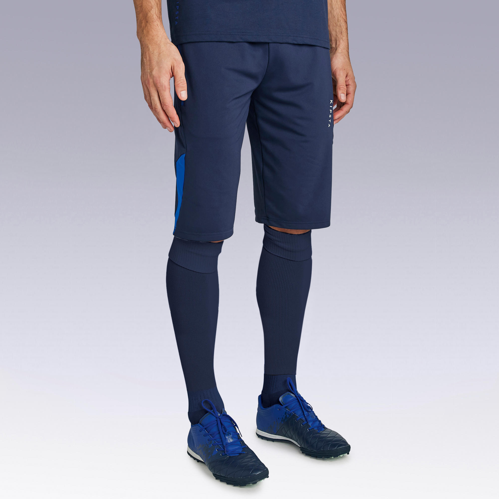 Adult Long Football Shorts T500 KIPSTA 