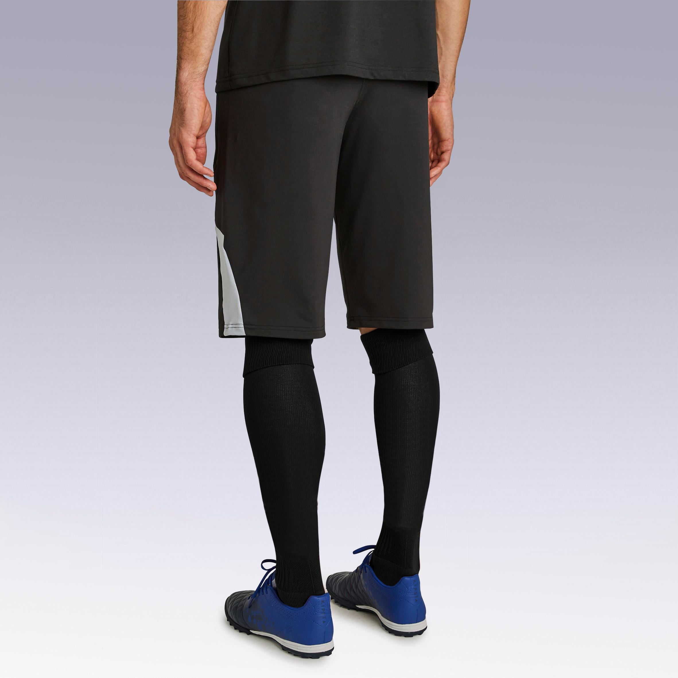 Adult Long Football Shorts T500 - Black 3/13