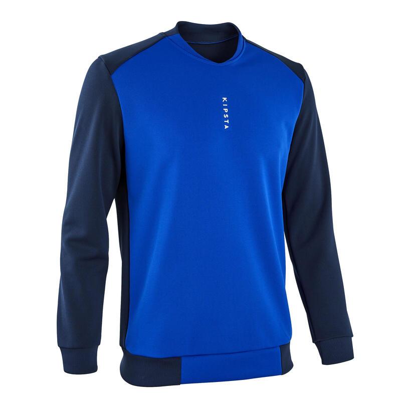 Sweat de football T100 bleu foncé