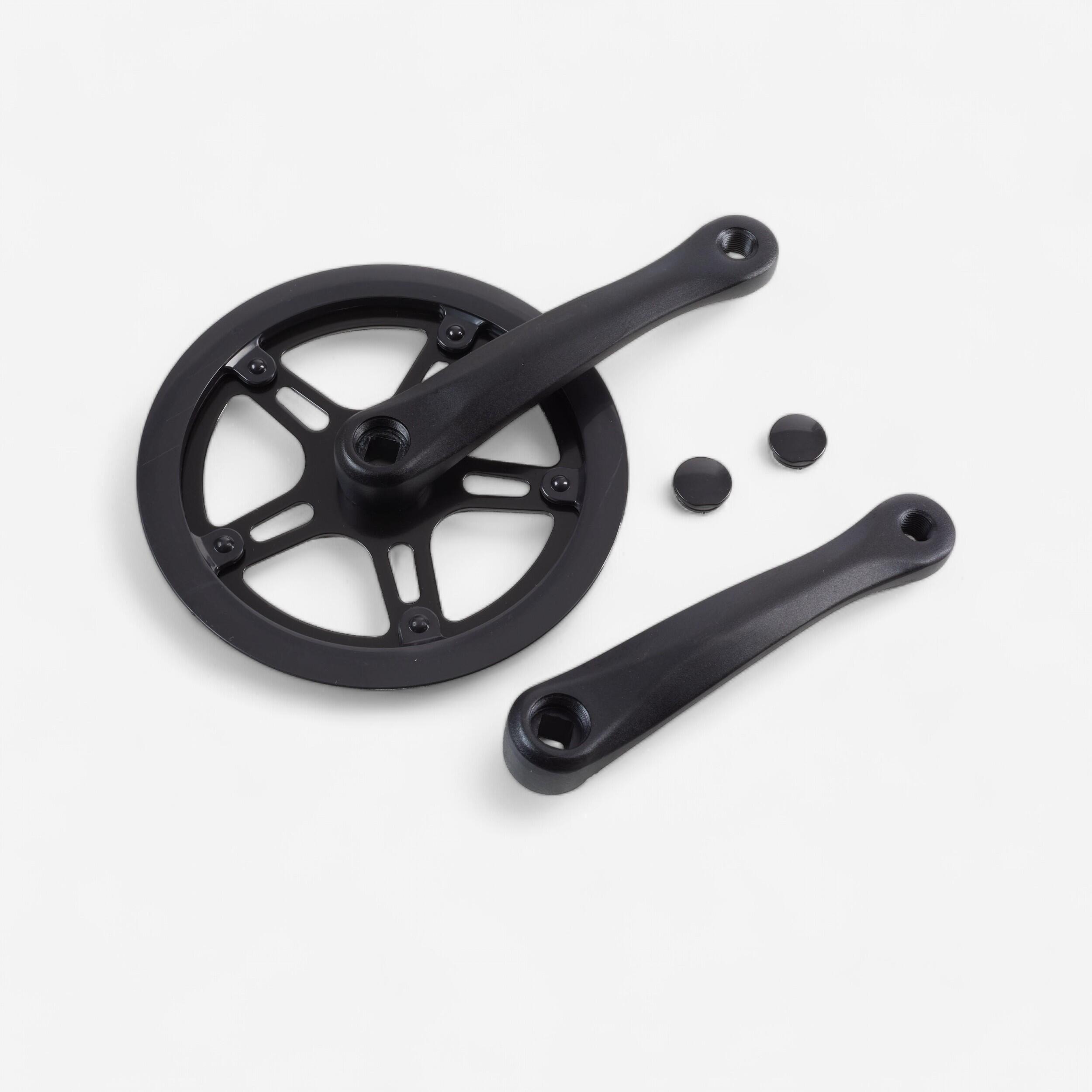 Pédalier Vélo Complet 30 Dents – Manivelle 165 Mm Carrée – Acier 1 Vitesse Pour VTT