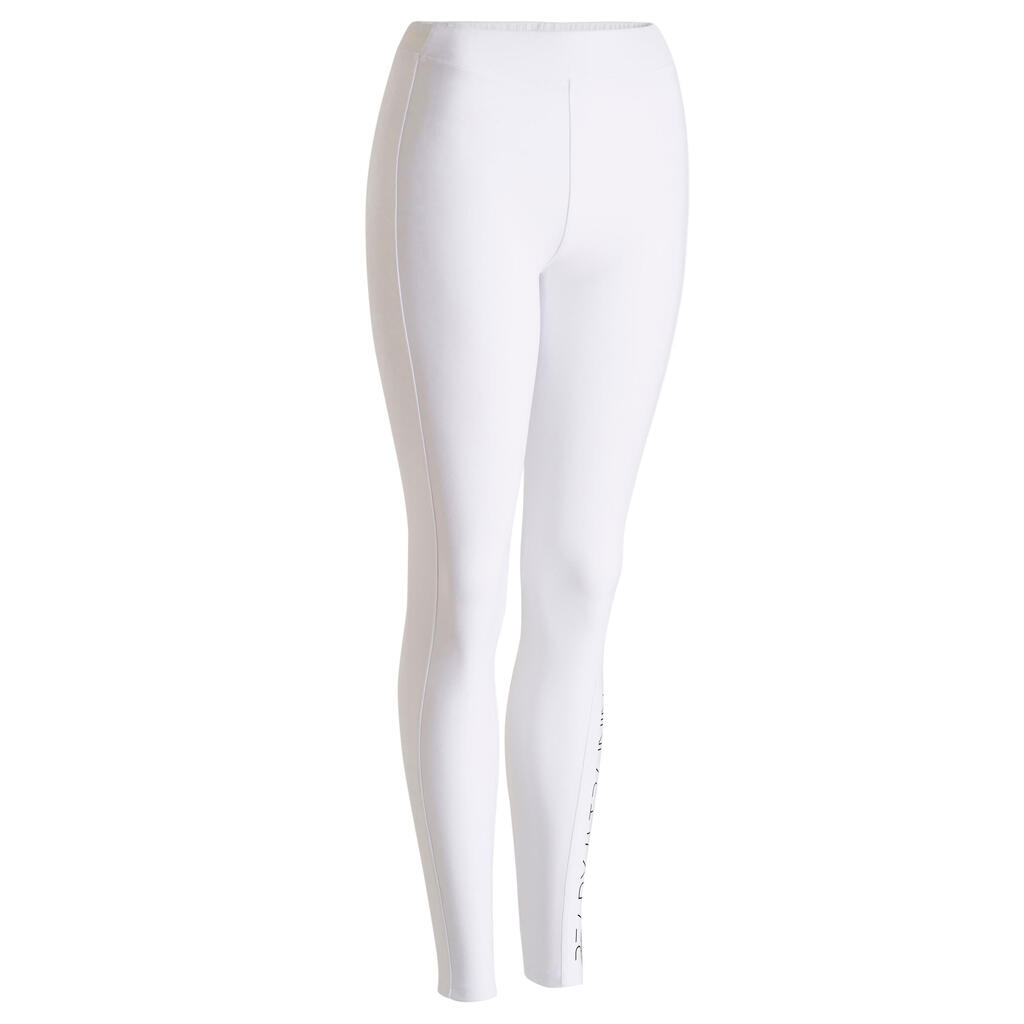 Fitness Leggings with Phone Pocket - White