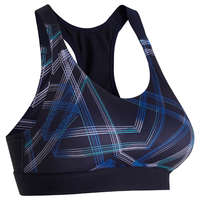 Cardio Training - Top Cardio FBRA 500 Estampado DOMYOS - Tops, Soutiens desportivos Cardio Mulher