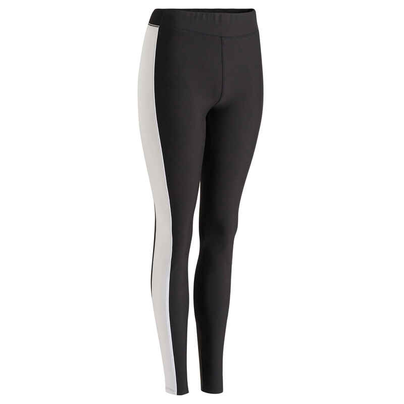 بنطلون Leggings لتمارين الكارديو للسيدات - أسود/ أبيض