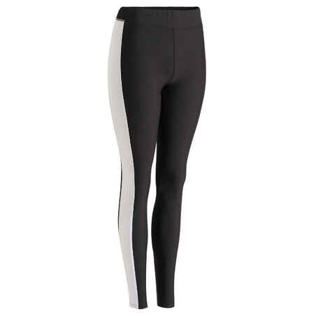 Fitness Leggings with Phone Pocket - Black and White