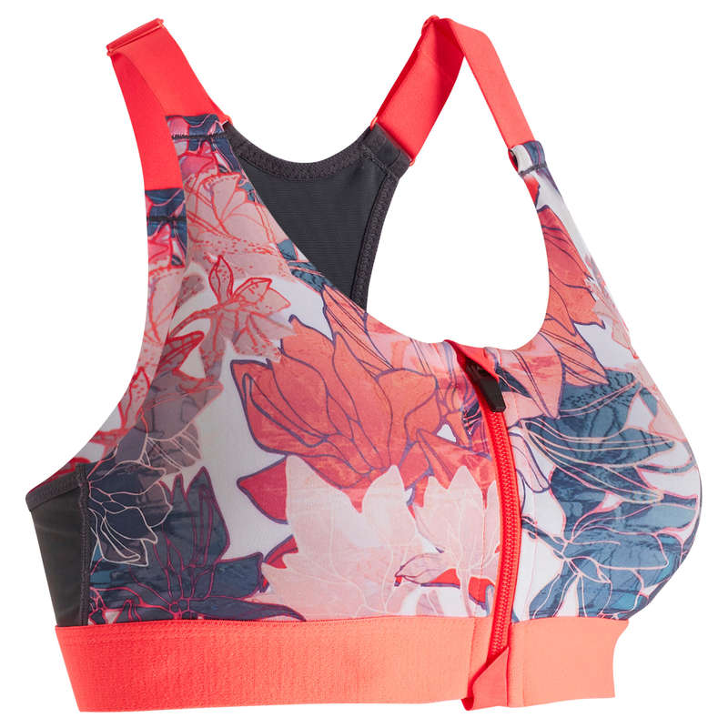WOMAN FITNESS BRA, UNDERWEAR - Zip Sports Bra FBRA 900