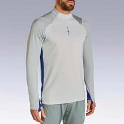 Sudadera de fútbol Adulto Kipsta T540 gris claro azul