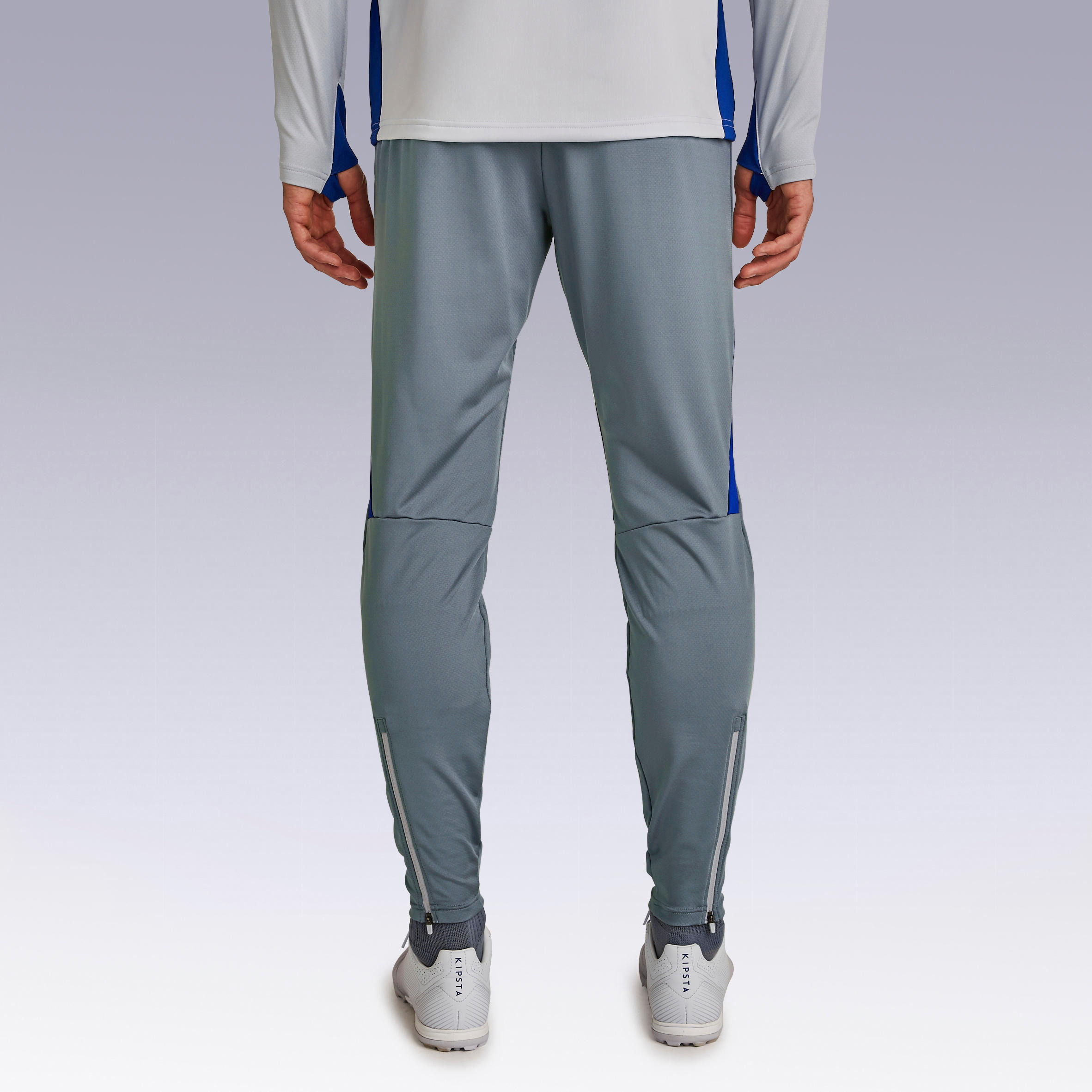 Pantalons de xandall Futbol Adult Kipsta T540 gris blau 5/13