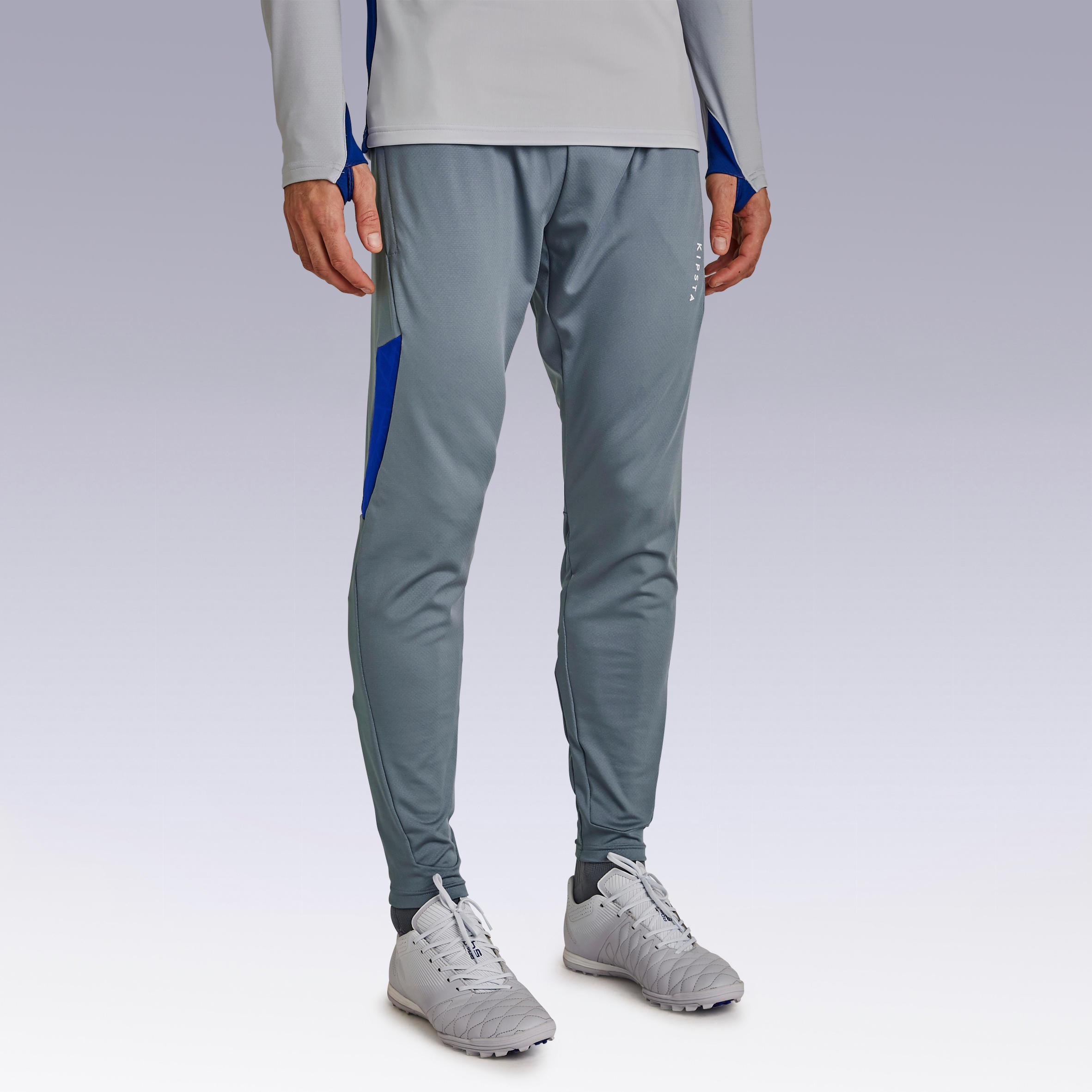 Pantalons de xandall Futbol Adult Kipsta T540 gris blau 2/13