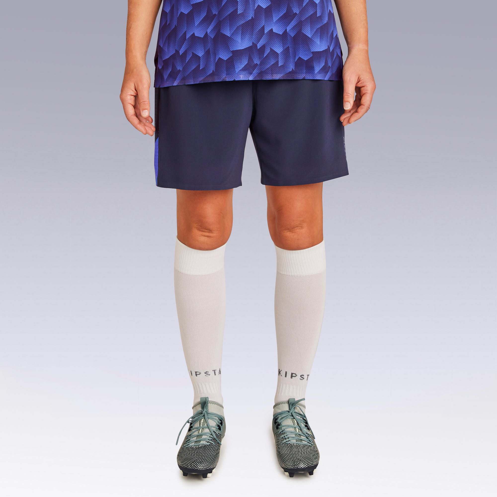 Voetbalbroekje dames F900 2-in-1 blauw | KIPSTA | Decathlon.nl
