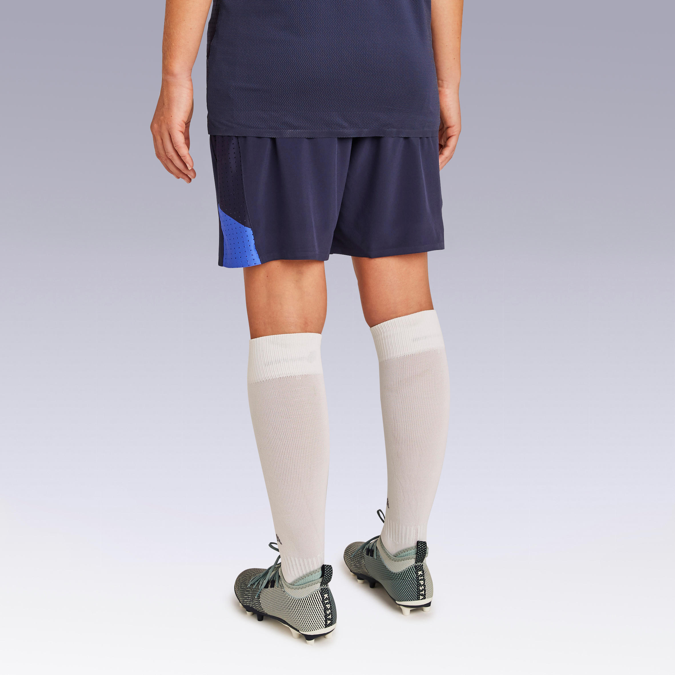Women's Football Shorts F900 - Blue. 3/10