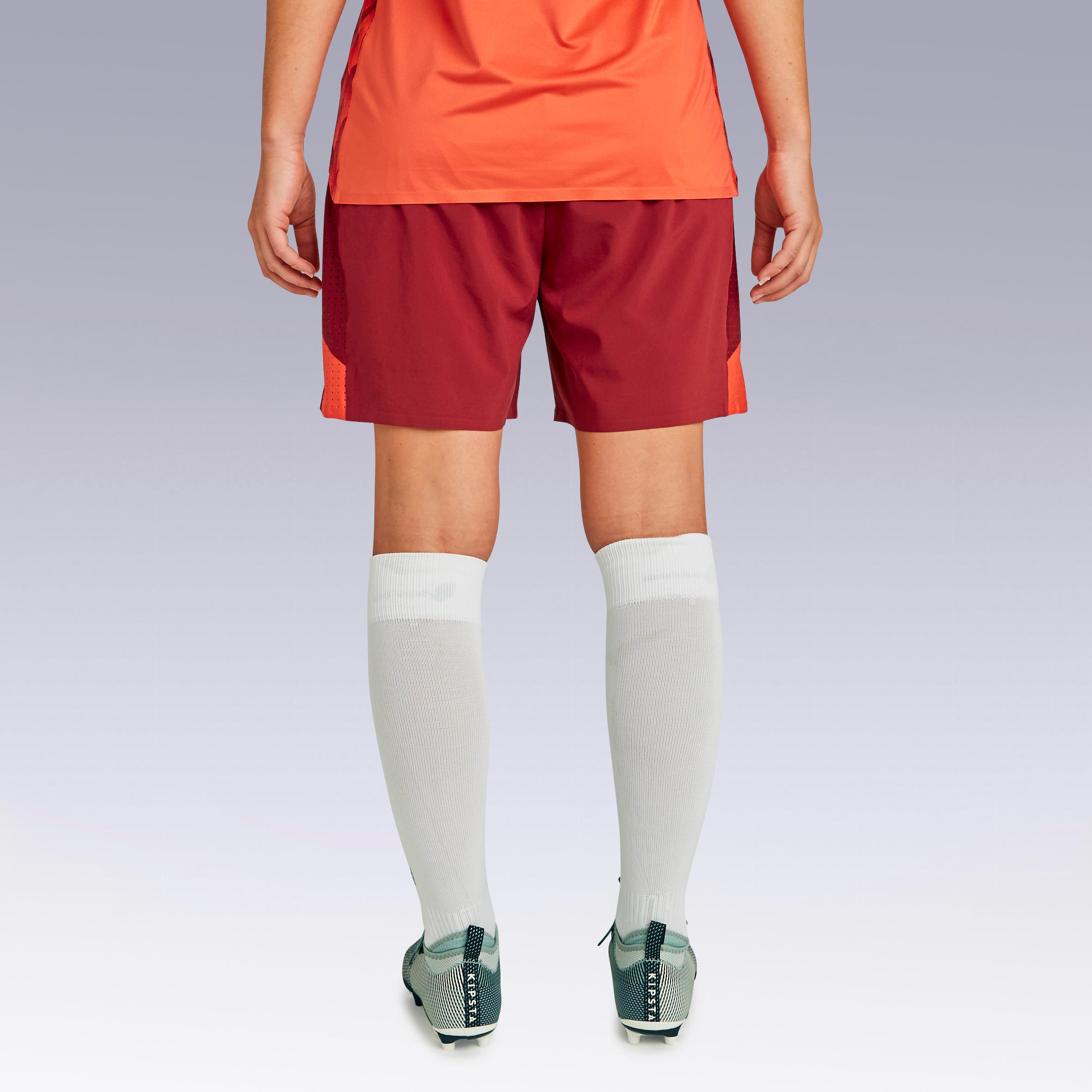 Women's Football Shorts F900 - Red/Burgundy 5/10