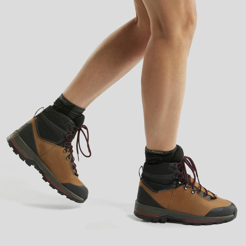 Women's Leather Mountain Trekking Boots 