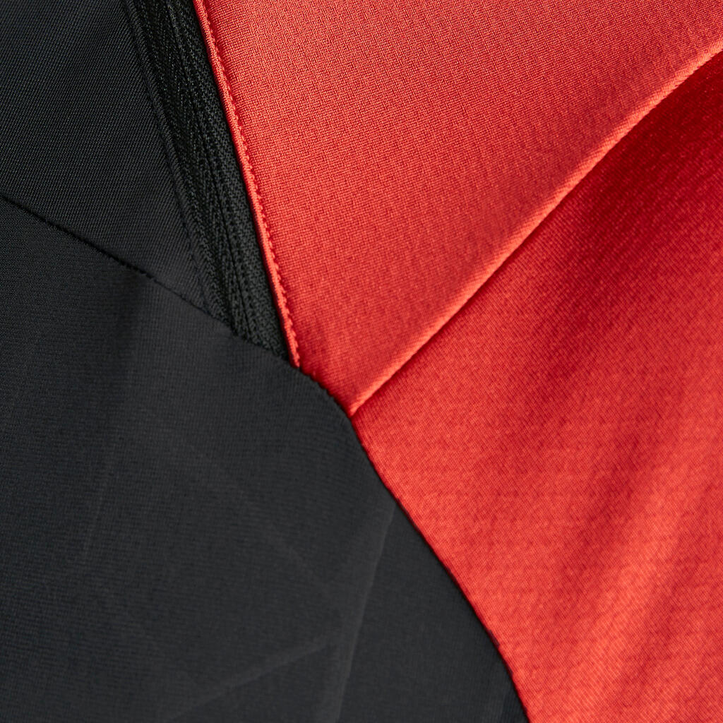 Adult 1/2 Zip Football Sweatshirt Traxium - Black/Red
