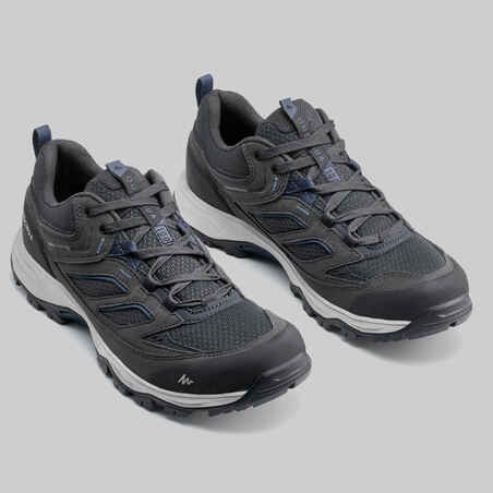 Men's mountain hiking shoes - MH100 - Grey