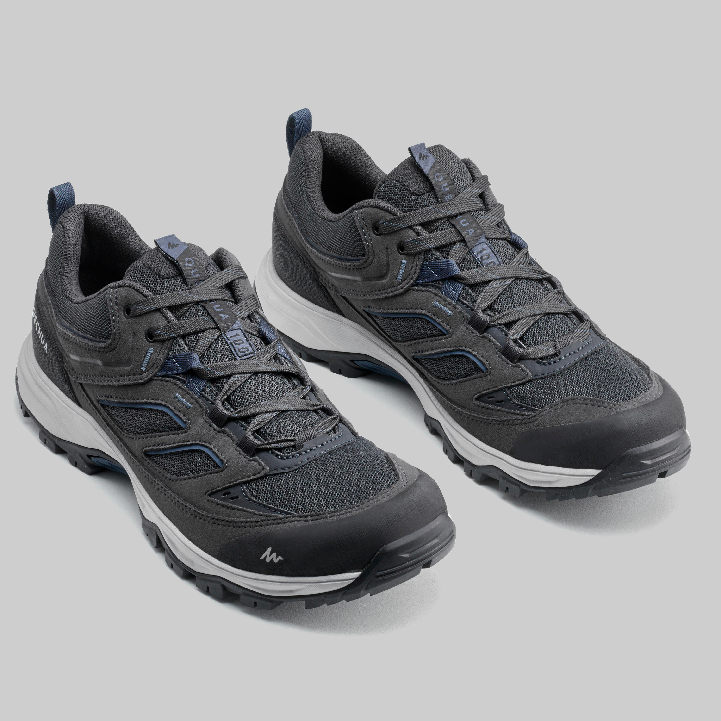 Men's mountain hiking shoes - MH100 - Grey 6/8
