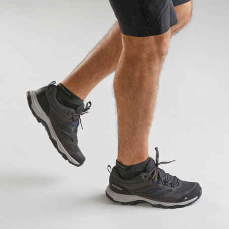 Men's mountain hiking shoes - MH100 - Grey