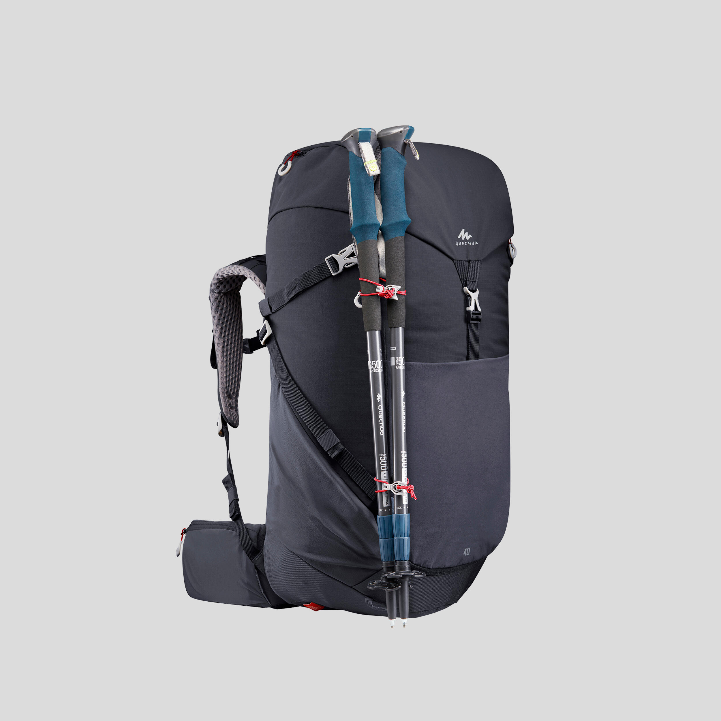 Hiking Backpack 40 L - MH 500 Black - QUECHUA