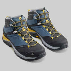 Men's waterproof walking boots - MH500 mid - Blue