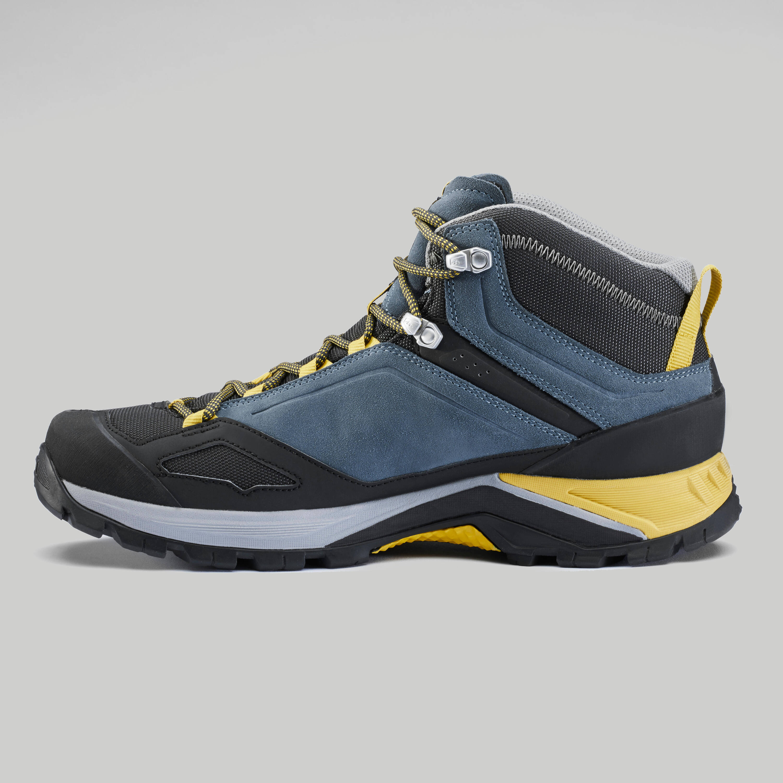 Men's Hiking Shoe WATERPROOF (Mid Ankle) MH500 - Blue/Yellow -  3