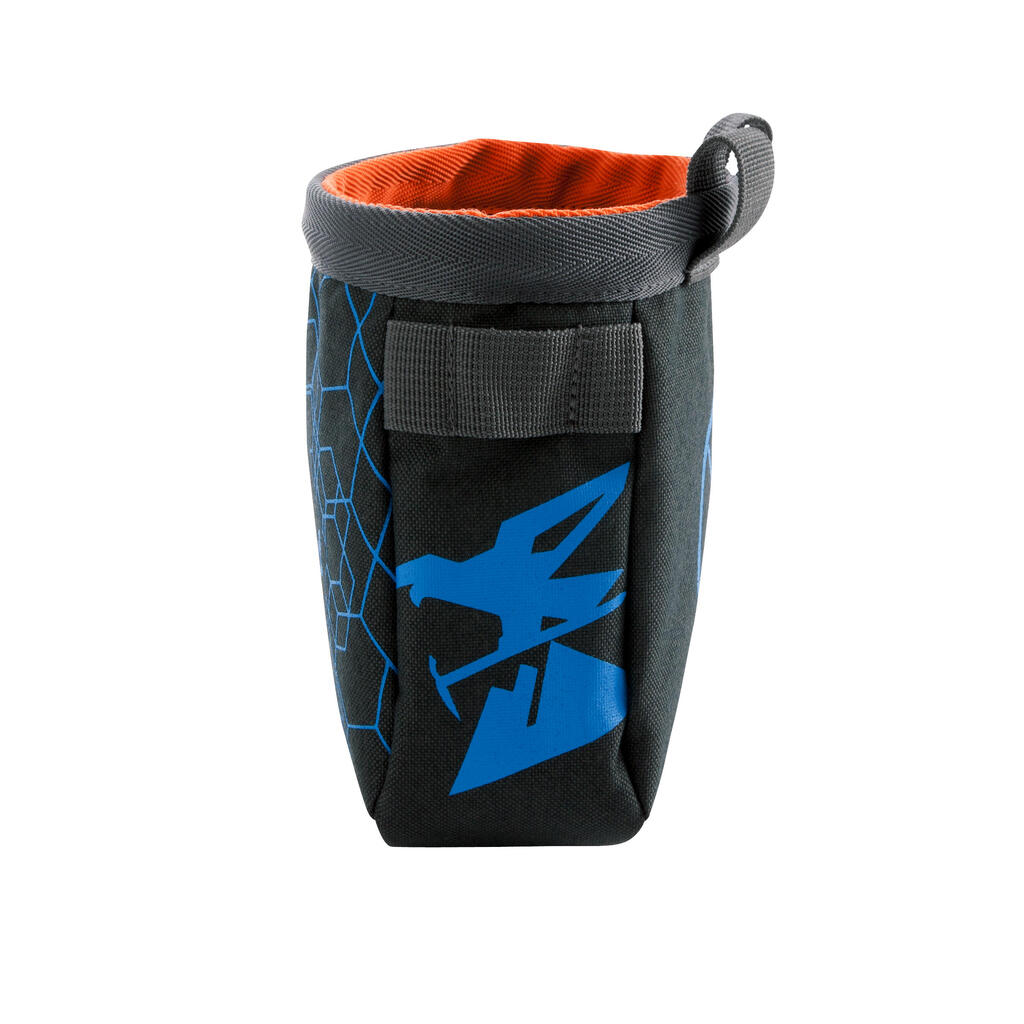 CLIMBING CHALK BAG VERTIKA CHALK-BARRIER SIZE L - BLACK/BLUE