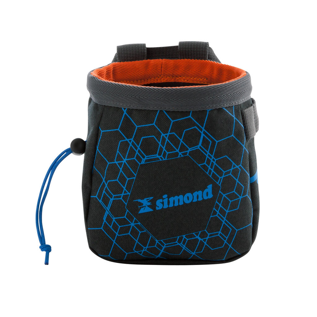 CLIMBING CHALK BAG VERTIKA CHALK-BARRIER SIZE L - BLACK/BLUE