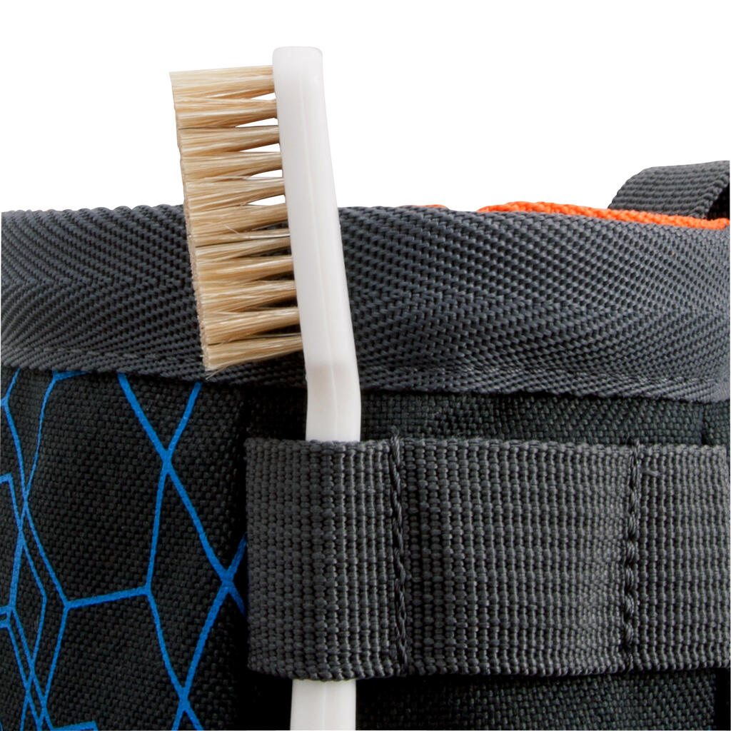 CLIMBING CHALK BAG VERTIKA CHALK-BARRIER SIZE L - BLACK/BLUE