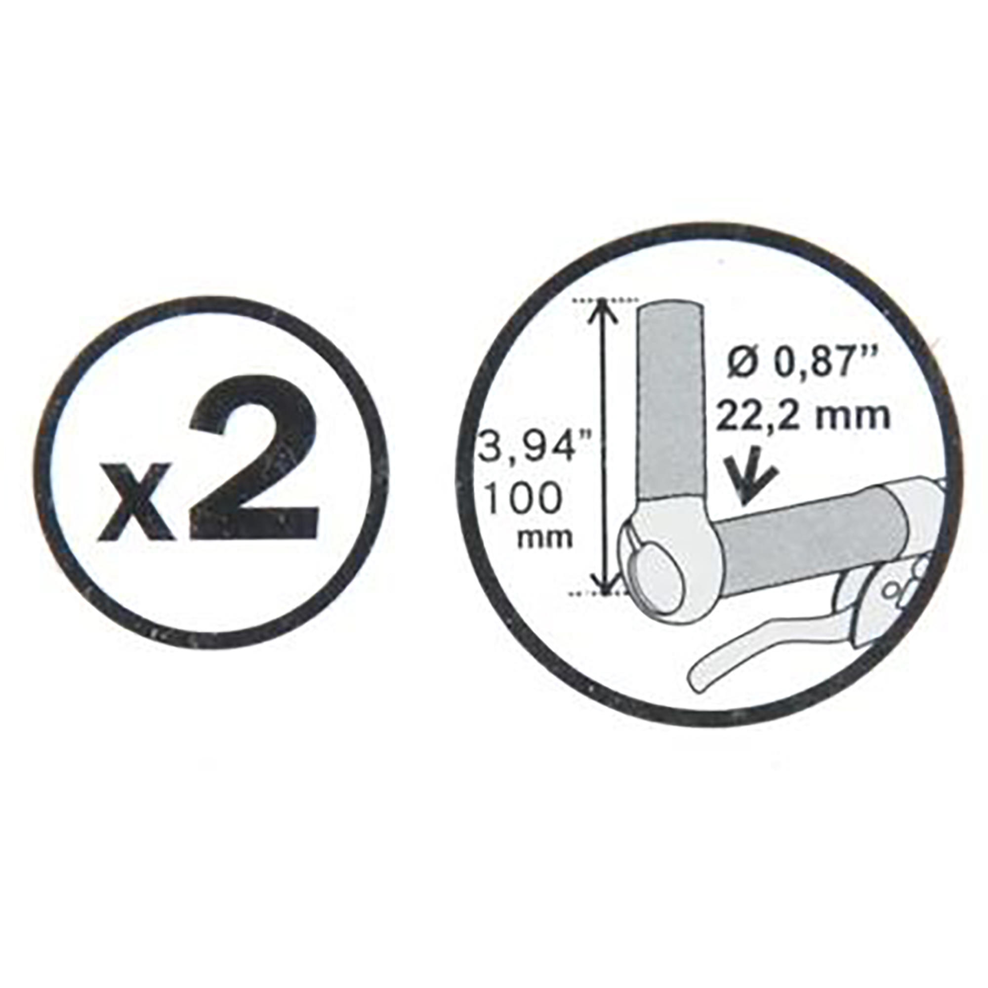 XLC Pro Bar-Ends Gerade – Schmale Lenkerenden Für Rennrad/MTB, 80 Mm Länge, Aus Aluminium 6061-T6, Für Ø 22 Mm Lenker