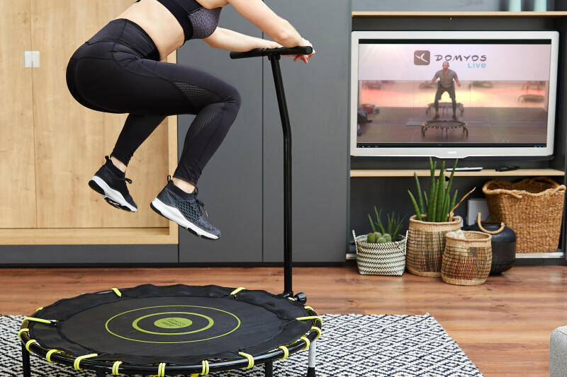 Trampolina fitness Domyos FIT TRAMPO500 z drążkiem