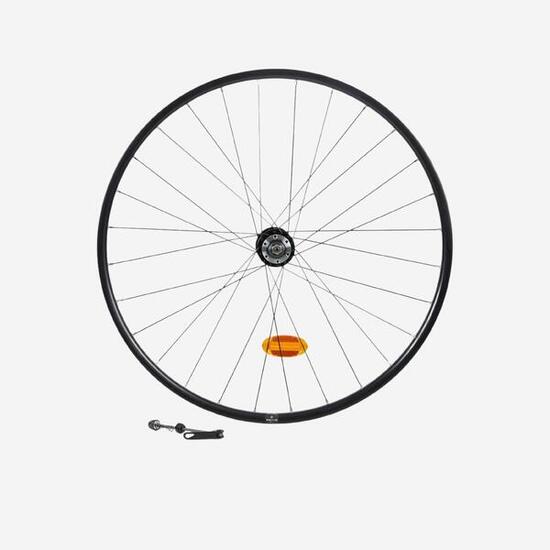 MTB Vorderrad 28 Zoll Doppelwandfelge, Scheibenbremse, Schnellspanner, schwarz