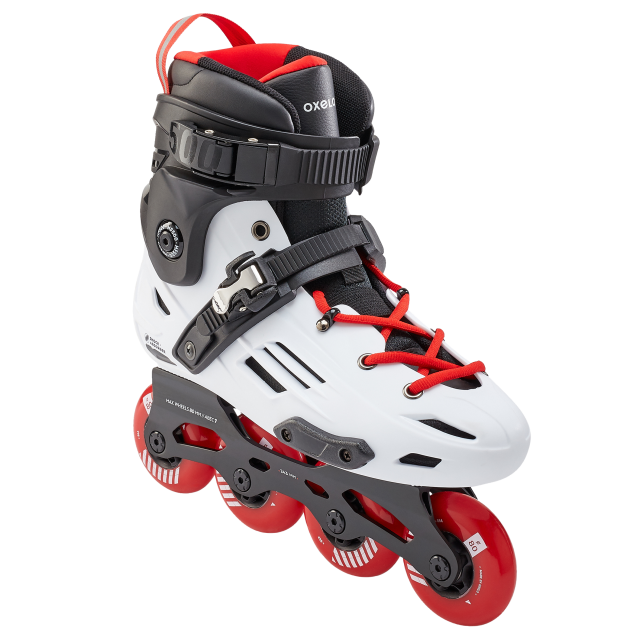 ROLLER FREERIDE ADULTE MF500 HARDBOOT ROUGE BLANC decathlonsav