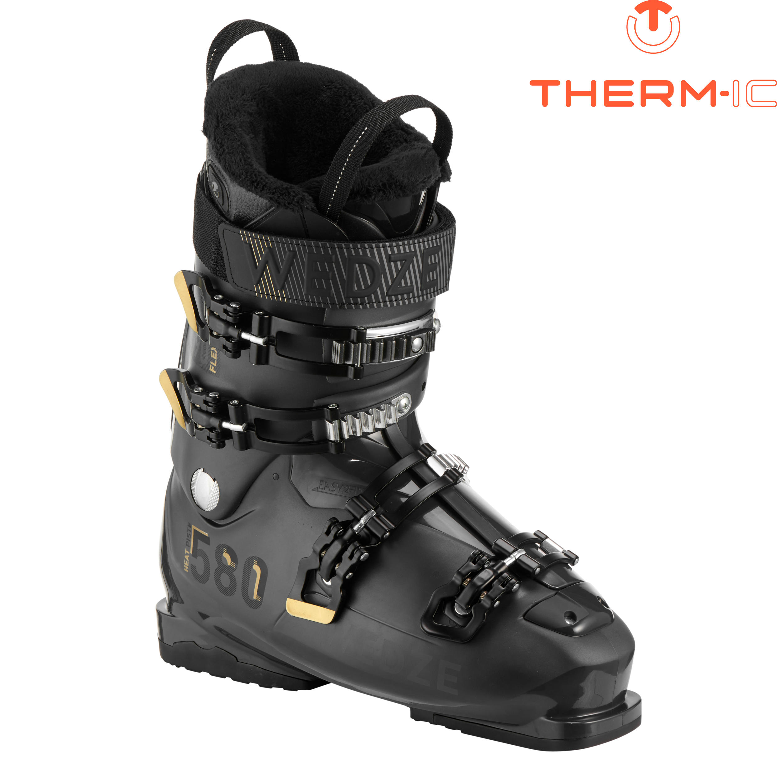 M Downhill Ski Boots Heat - Black 2/16