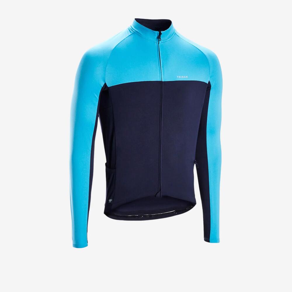 MAILLOT MANCHE LONGUE RC100 UVP BLEU