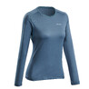 Women Hiking Quick Drying Full Sleeve T-Shirt MH550 Storm Grey