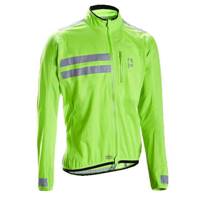 TRIBAN CHAQUETA CICLISMO IMPERMEABLE HOMBRE RC500 - REFLECTANTE AMARILLO