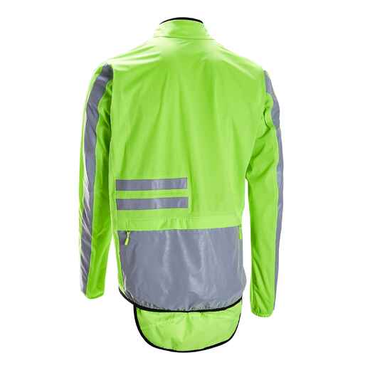 
      Fahrrad Regenjacke Rennrad RC 500 neongelb sichtbar gem. EN1150
  