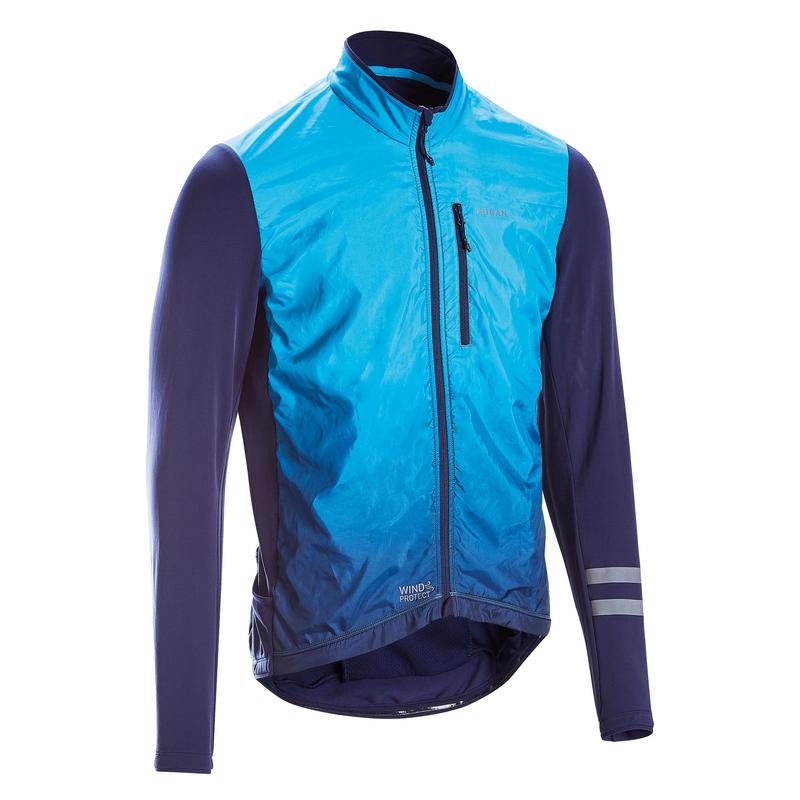 Long-Sleeved Road Cycling Jersey RC500 Shield - Blue