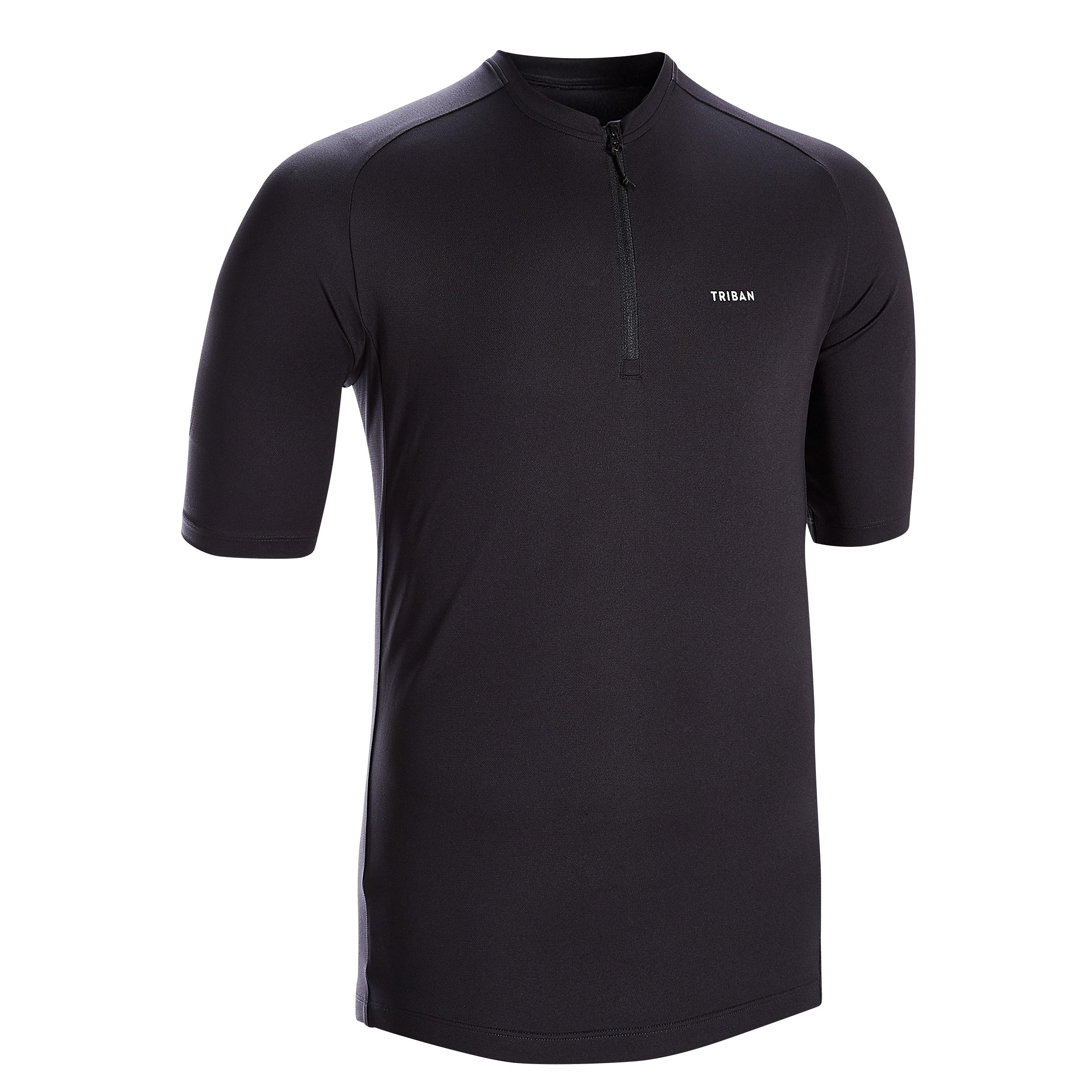 MAILLOT MANCHES COURTES VELO ROUTE TRIBAN ESSENTIEL NOIR