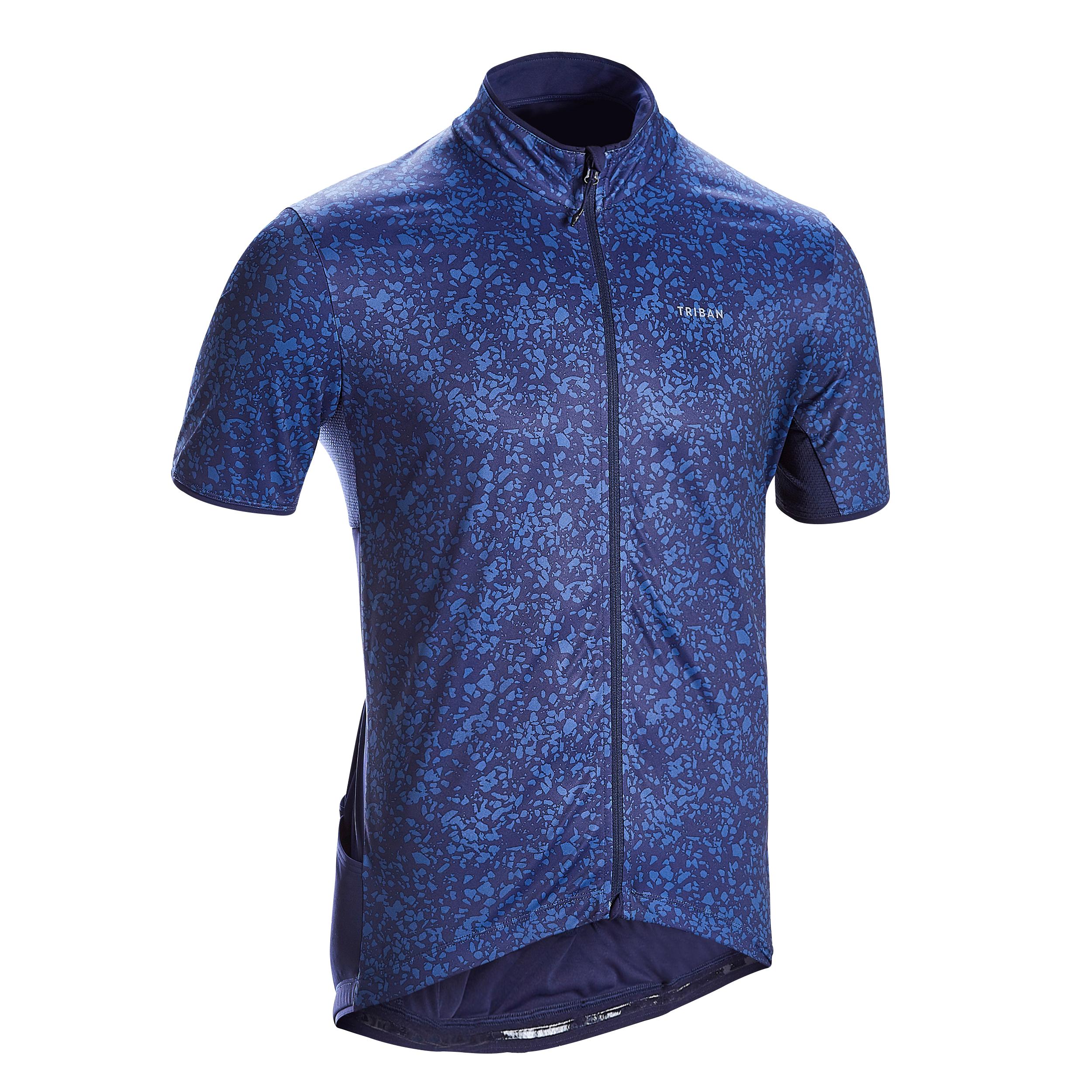 VAN RYSEL RC500 Short-Sleeved Road Cycling Jersey - Terrazzo Blue