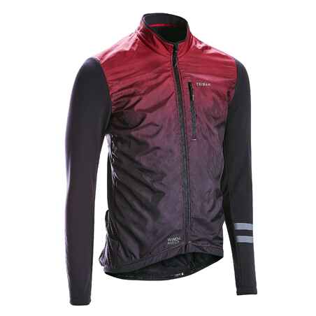 Long-Sleeved Road Cycling Jersey RC500 Shield - Burgundy