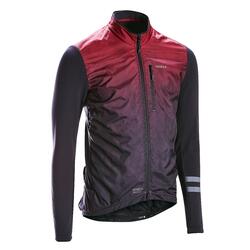 Fietsshirt met lange mouwen voor heren tussenseizoen RC500 Shield bordeaux