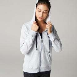 white zip up gym jacket